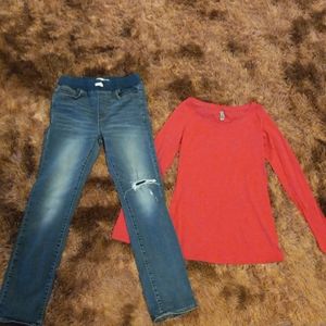 Jeans and long sleeve